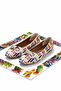 Ecru Embroidered Women's Ballerinas01641167182 - 2