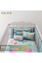 7-Piece Baby Crib Sleeping Set, Dreamy Butterfly Haven Cot Set, Size: 70 x 130 cm - 2