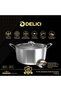 Stainless Steel Triply Sauce Pan Dtsp28 Cooking 28cm With Lid, 10l Capacity, Stainless Steel - 2