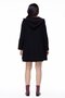 Long Sleeve Hooded Action Flannel Autumn and Winter Coat Black Syh - 2
