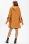 Long Sleeve Hooded Action Flannel Autumn and Winter Coat Mustard Hrd - 2