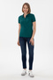 Women's Dark Green Basic Polo Neck T-Shirt 50305764 -Vr101 - 4