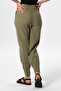 Muslin Carrot Summer Trousers Khaki Hk - 2