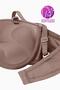 Extra Padded Double Push up Strapless Bra - Bronze Brown Micro Fabric with Removable Straps - 5
