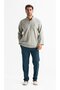 Long Sleeve Sile Cloth Single Pocket Prevailing Collar Men's Summer T-shirt Stone 3031 - 4