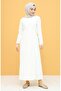 Embroidered Şile Cloth Seasonal Ferace Cream Krm - 6