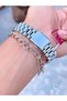 Steel Cord Special Design Women's Wristwatch with Calendar + Bracelet as a Gift - 7