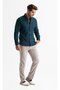 Long Sleeve Slim Fit Şile Fabric Single Pocket Men's Summer Shirt Dark Petrol 3069 - 4