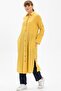 Long Sleeve Collared Seersucker Seasonal and Summer Tunic Yellow Yellow - 3