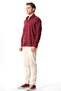 Long Sleeve Şile Cloth Single Pocket Men's Summer Shirt Dark Claret Red 3068 - 4