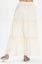 Long Şile Cloth Lace Summer Skirt Cream Cream - 3