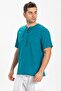 Short Sleeve Sile Cloth Studded Men's Summer Tshirt Petrol 3053