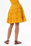Benan Elastic Waist Short Summer Muslin Skirt Mustard Hrd - 3