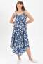 Strappy Voile Selin Summer Jumpsuit Blue Mv