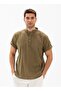 Short Sleeve Slub Cotton Bodrum Men's Summer Tshirt Khaki 3049