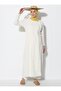 Embroidered Şile Cloth Seasonal Ferace Cream Krm - 8