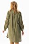 Long Sleeve Deck Shirt Collar Summer Muslin Tunic Khaki Hk - 2