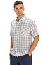 Gray Plaid - 3061 Numbers Carrying Short Sleeve Shille Cloth Single Pocket Men's Summer Shirt - 5