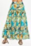 Turquoise Trkz Nesrin Voile Long Summer Skirt - 3