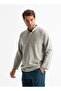 Long Sleeve Sile Cloth Single Pocket Prevailing Collar Men's Summer T-shirt Stone 3031