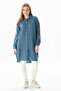 Long Sleeve Deck Shirt Collar Summer Muslin Tunic Indigo indg - 5
