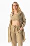 Long Sleeve Deck Shirt Collar Summer Muslin Tunic Mink Vzn - 3