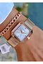 Steel Cord 3 Atm Waterproof Women's Wrist Watch + Bracelet with Gift - 4