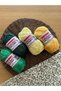 (100 Gr) Set of 4 Recycled Cotton Yarns - Yellow Green Tones - 2