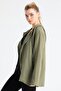 Long Sleeve Hooded Women's Summer Muslin Sweatshirt Khaki Hk - 5