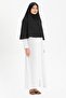 Easy to Connect Sile Cloth Umrah Headscarf Black with Elastic and Lace Detail - 3