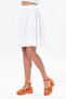 Benan Elastic Waist Short Summer Muslin Skirt White White - 5