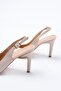 St-1153 Beige Daily Open Back 9 cm Heeled Women's Shoes - 3