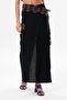 Dove Sile Cloth Embroidered Tie Detailed Summer Authentic Trousers Black Black