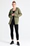Long Sleeve Hooded Women's Summer Muslin Sweatshirt Khaki Hk