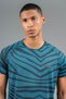 Regular Men's Crew Neck Turquoise T-Shirt - 3