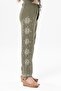 Elastic Waist Daylight Summer Muslin Trousers Khaki Hk - 3
