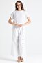 Izel Slit-Slit Summer Muslin Trousers White Byz - 2