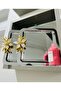 Stainless Steel Square Model 2-Piece Coffee & Presentation Tray Luxury Presentation with Daisy/Flower Accessories - 5