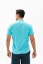 Short Sleeve Slub Cotton Bodrum Summer Men's Shirt Light Turquoise 3075 - 2