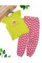 Girl's Viscos Tirel Tirel Tights with Tt-Shirt 2-3-4-5-6 Years Old Summer Bottom Top Set - 2