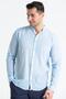 Long Sleeve Poplin Mediterranean Men's Summer Shirt Ice Blue Bmv