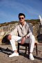 Men's Beige Color Knitted Ottoman Fabric Long Sleeve Shirt - 6