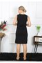Moda Çizgi Women's Thick Strap Combed Cotton Nightgown Black 14001 - 3