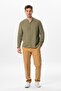 Long Sleeve Judge Collar Men's Muslin Summer Shirt Khaki Hk - 5
