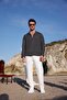 Men's Anthracite Color Knitted Ottoman Fabric Long Sleeve Shirt - 5