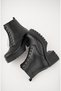 GRAZi Guaranteed Thick Sole Platform Heeled Zippered Lace Up Women's Boots - 6