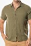 Short Sleeve Men's Summer Muslin Shirt Khaki Hk - 3