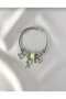 Silver-Tone Stainless Steel Bracelet with Green Fish Charm - 3