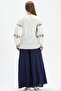 Long Sleeve Şile Cloth Ayşe Summer Blouse Cream Krm - 2
