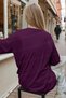 Women's Plum Fashion Oversize Fit Loose Wide Fit Loose Cut T-Shirt - 2